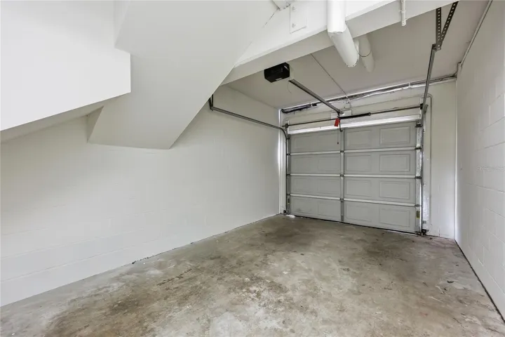 Basement garage with interior entry