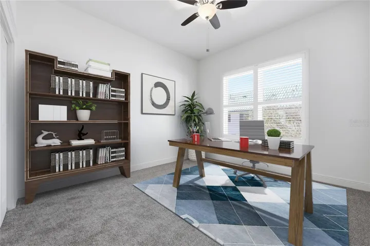Virtually staged - 2nd bedroom