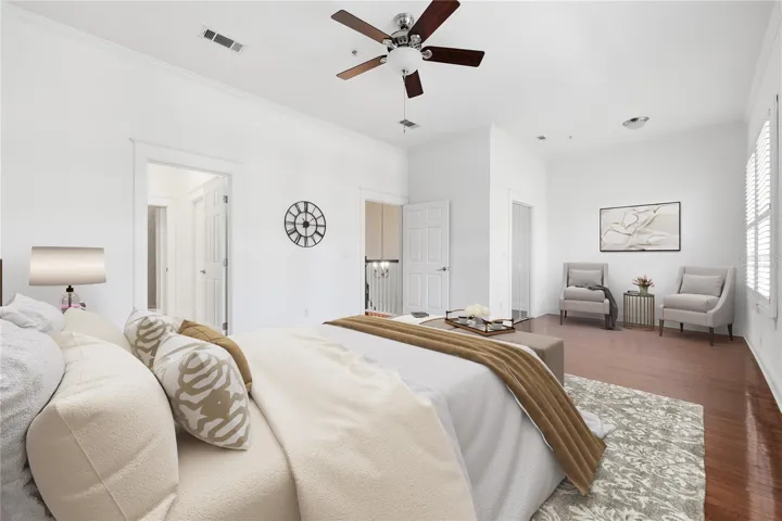 Virtually staged - primary bedroom
