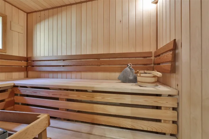 inside of sauna
