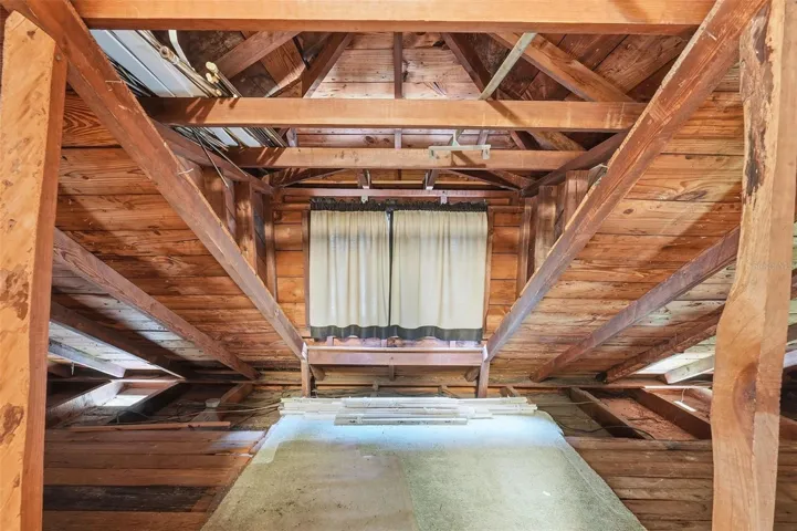 Unfinished attic space