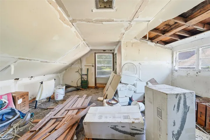 Unfinished upstairs if detached
