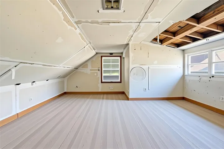 Unfinished upstairs of detached
