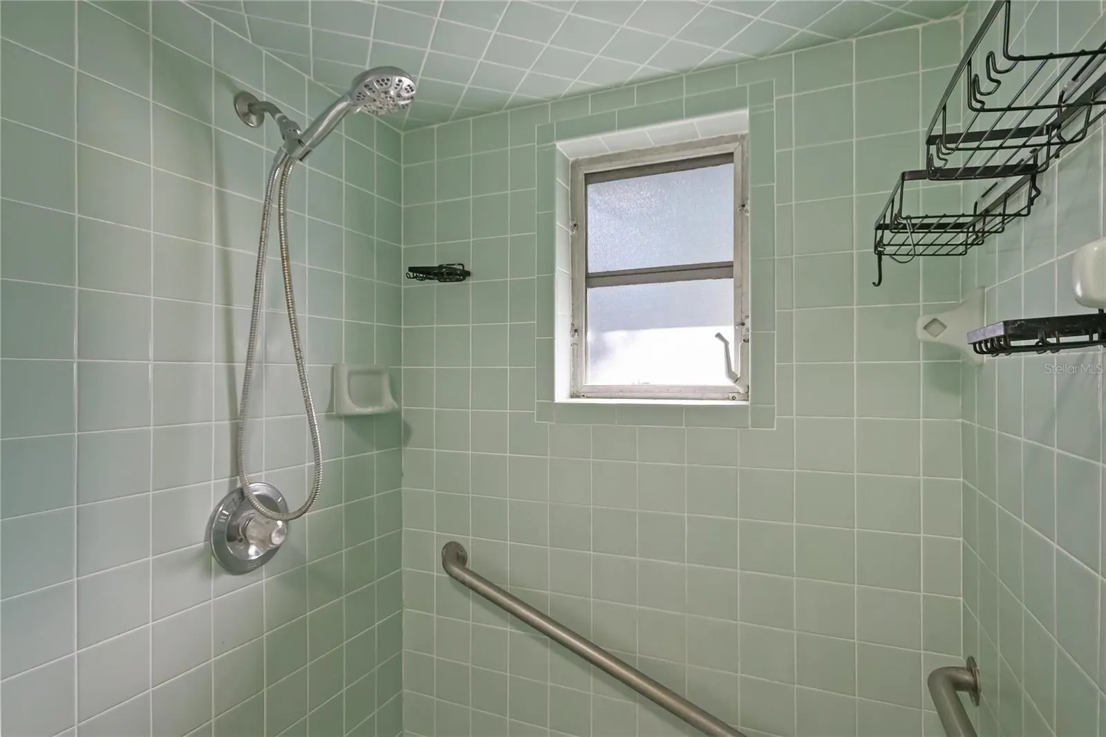 Walk-in shower.