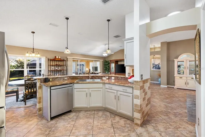 Large Island and Deep Farm House Style Sink