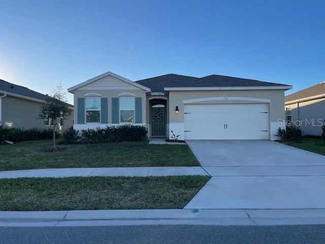 front of home at dawn