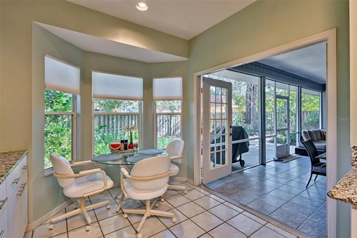 Eat in kitchen with access to the screened back porch