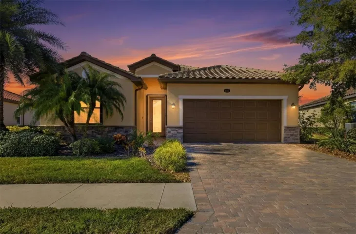 Front of Home at Sunset