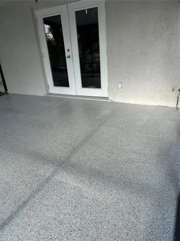 Brand new epoxy on back patio April 2026