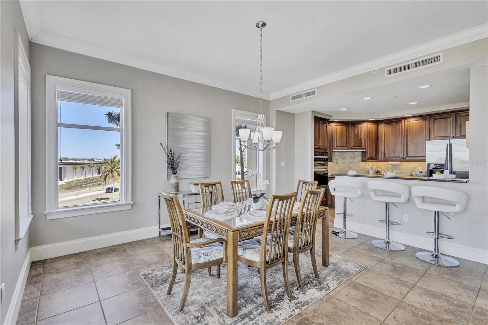 Plenty of Natural Light in this Dining Room
