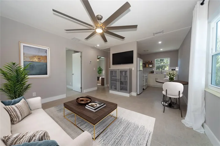 Living Room open to the kitchen