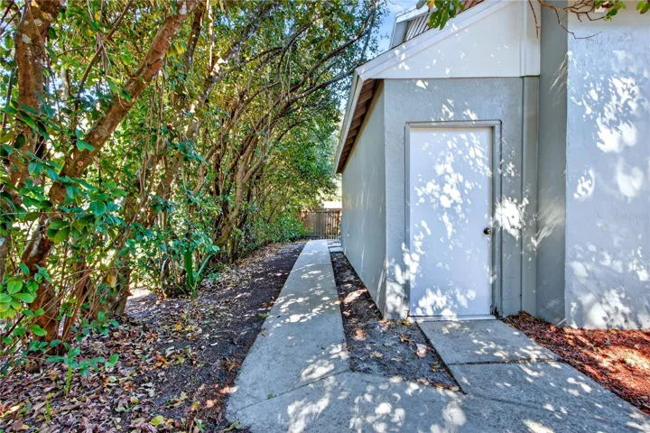 outside entry to storage