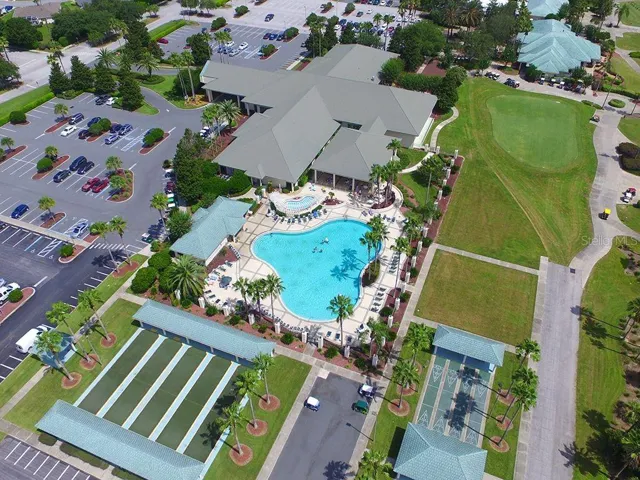 Aerial of main pool