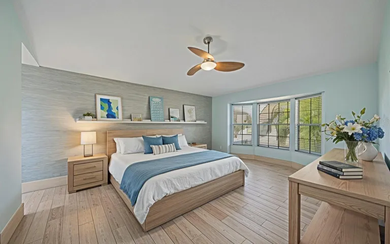 virtually staged - large primary bedroom