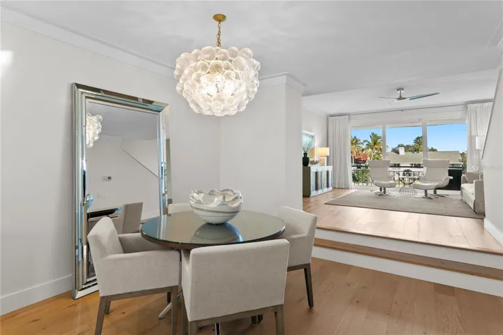 Dining area with a view to living room