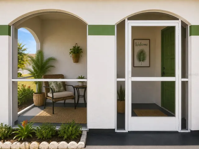 virtual photo decorating suggestion for front entry