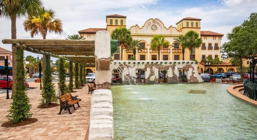 Spanish Spring Town Square featuring nightly events and performances