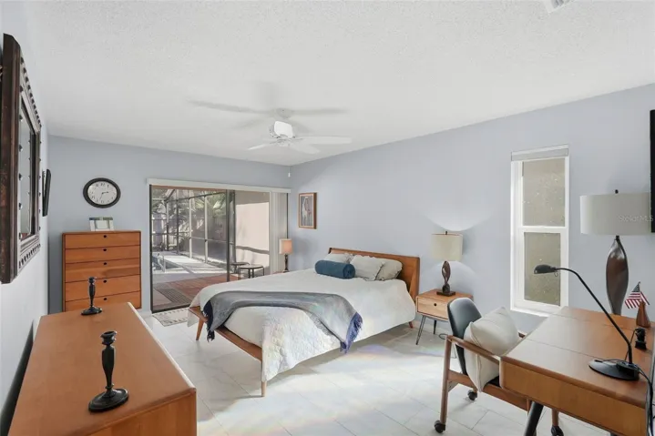 Fully remodeled primary bedroom.  New PGT hurricane impact windows, brand new Luxury vinyl flooring and fresh coat of paint.