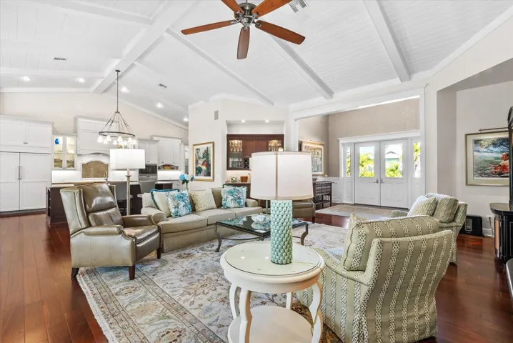Living Room, kitchen and Front Entry