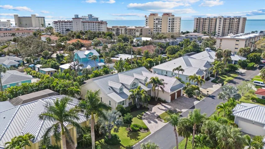 Aerial view of private street