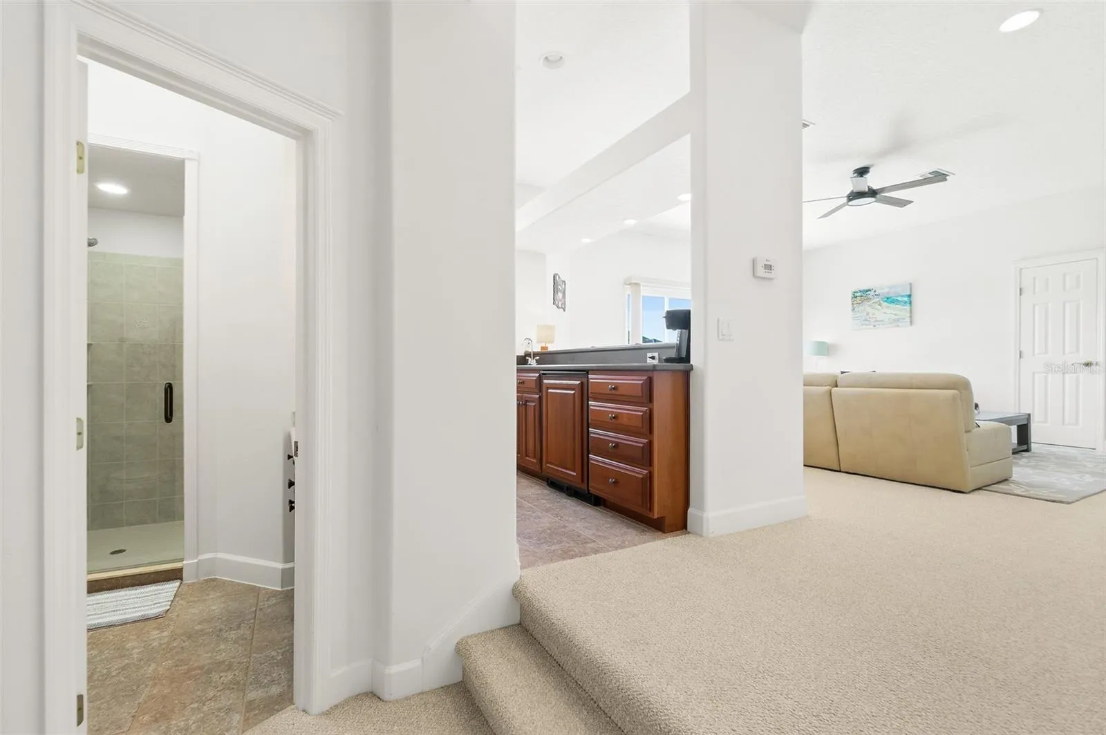 Upper level family and kitchenette