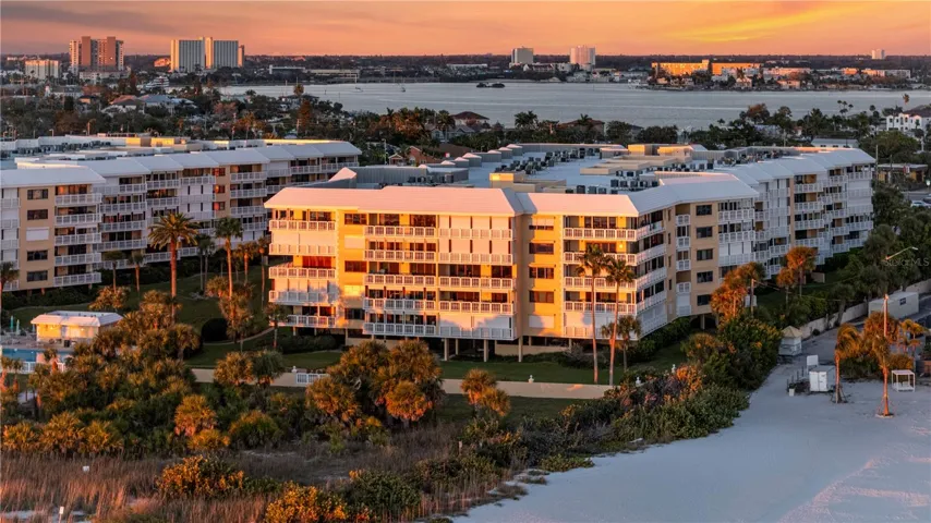 Sunset view of condo