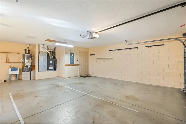 Oversized garage with workshop space