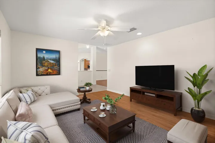 Large sunny den office or activity room
