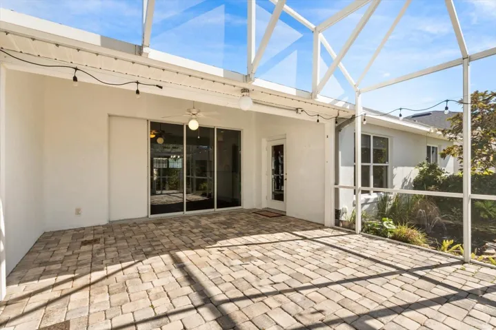 Covered lanai with seamless indoor-outdoor flow