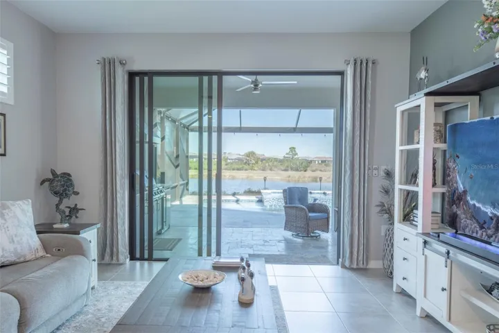 Exit to outdoor oasis