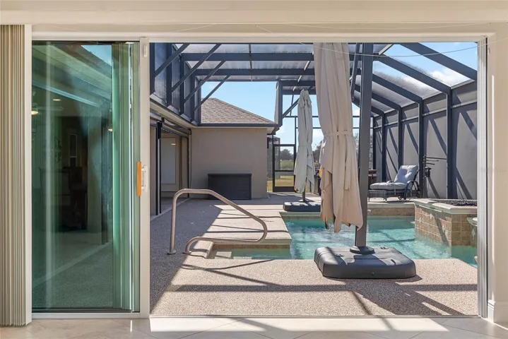 View visible from the huge MULTIPURPOSE ROOM of POOL AREA under MANSARD BIRDCAGE.