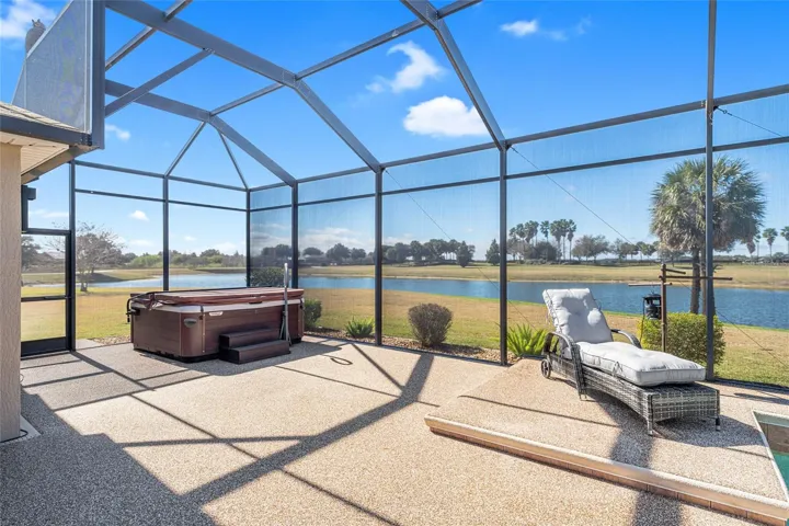 Another view of MANSARD BIRDCAGE in SW corner - Shows BULLFROG SPA and the wonderful view of the GOLF COURSE FRONTAGE LOT w/ WATER VIEW.