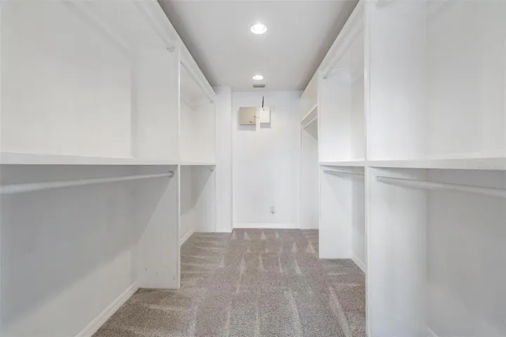 Primary bedroom large walk in closet