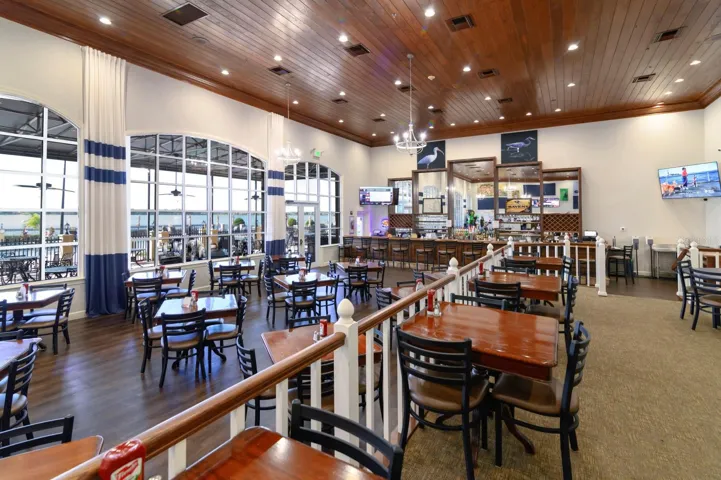 The Charm City Grill is a full-service restaurant and bar located in the main clubhouse.