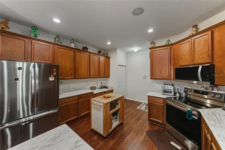 The newer stainless-steel appliances are a plus.