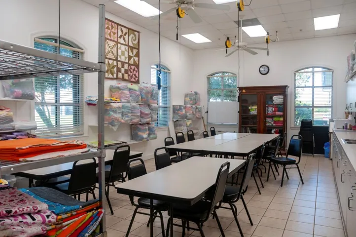 The main clubhouse craft room is home to a wide variety of crafting and sewing groups.