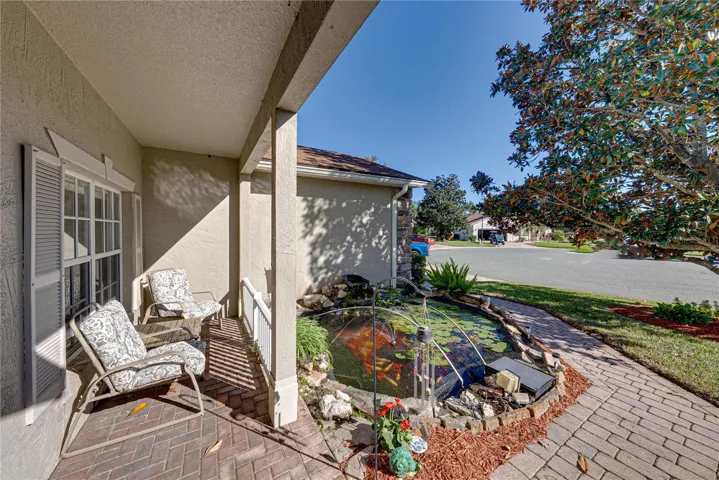 This home is located on a cul-de-sac. The front porch is a unique feature only available with the alternate front elevation.