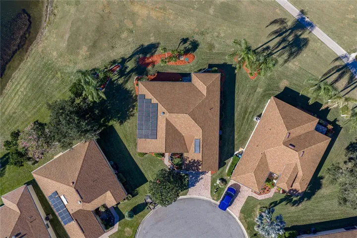 This home is located in a cul-de-sac. The home has a solar hot water heater system and a second system to offset electric bills.