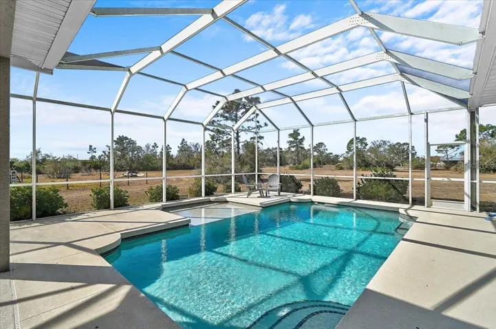 Pool wit sun deck, large enough to swim laps 12,000 gallon pool