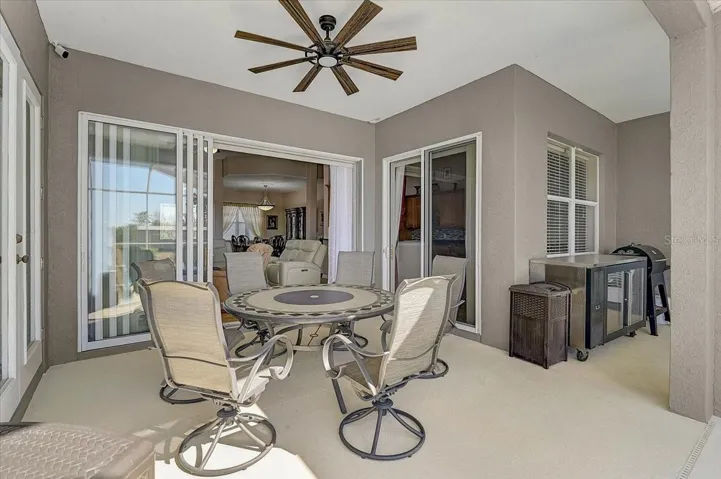 Large covered lanai area