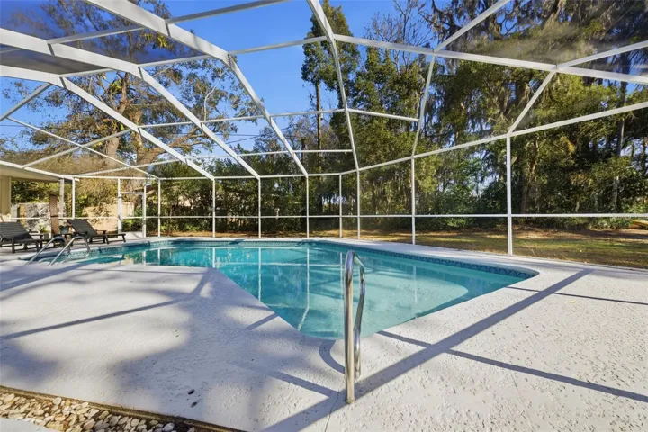 View of pool from the lake side of lanai