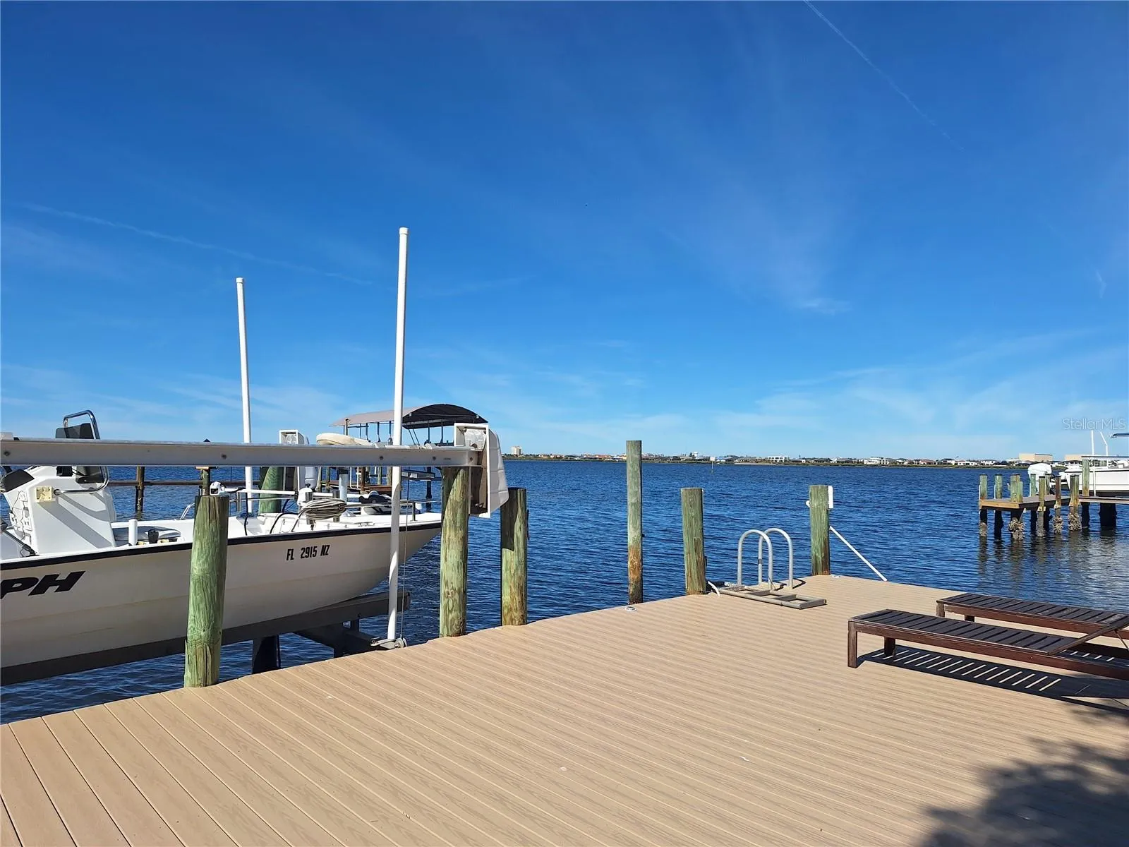 Dock and lift view of river