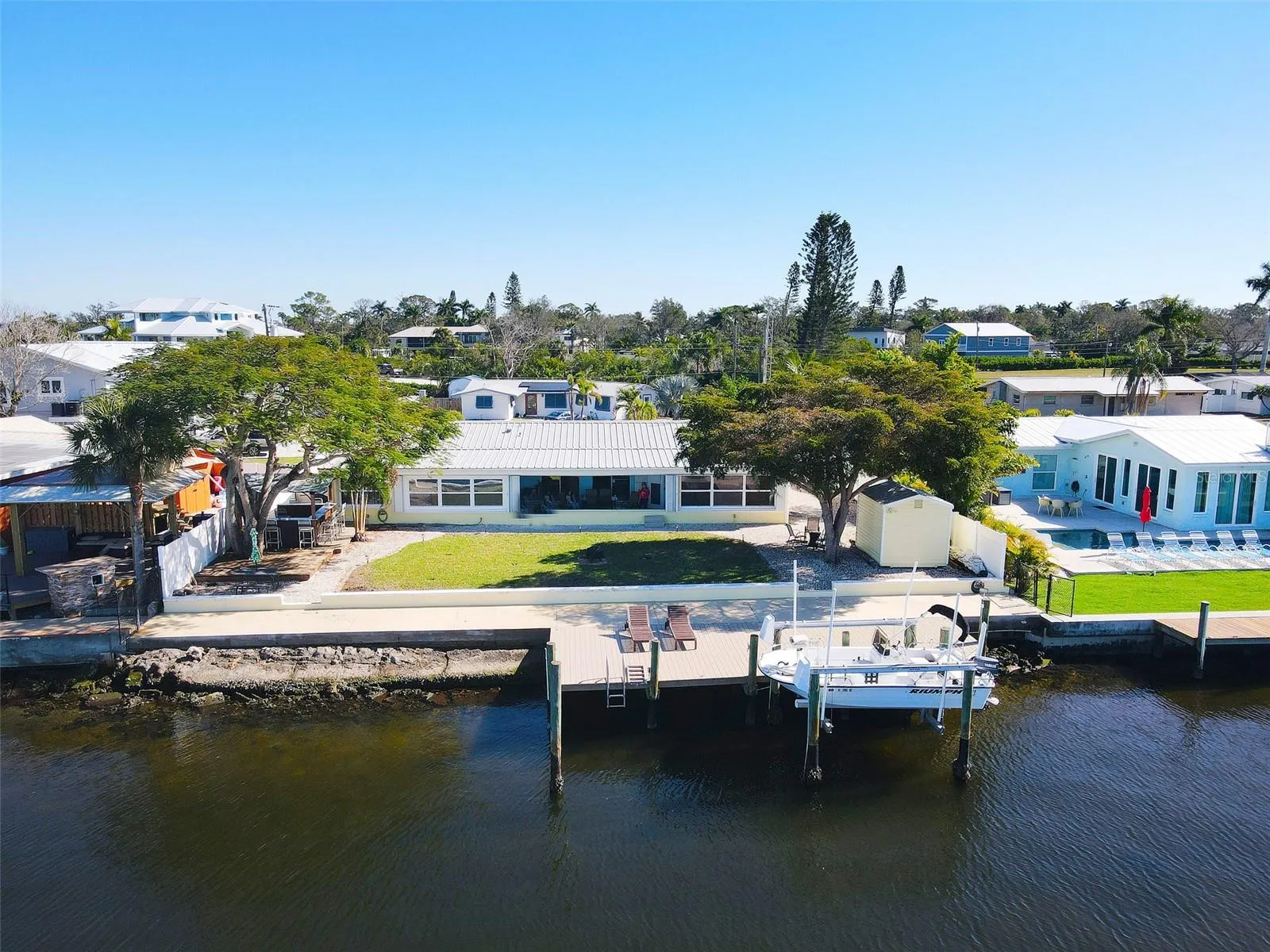 Aerial back of home