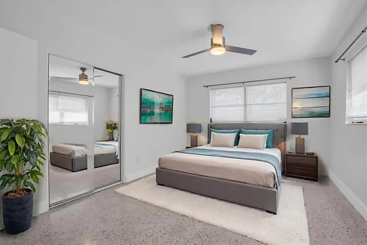 Virtually staged Primary bedroom