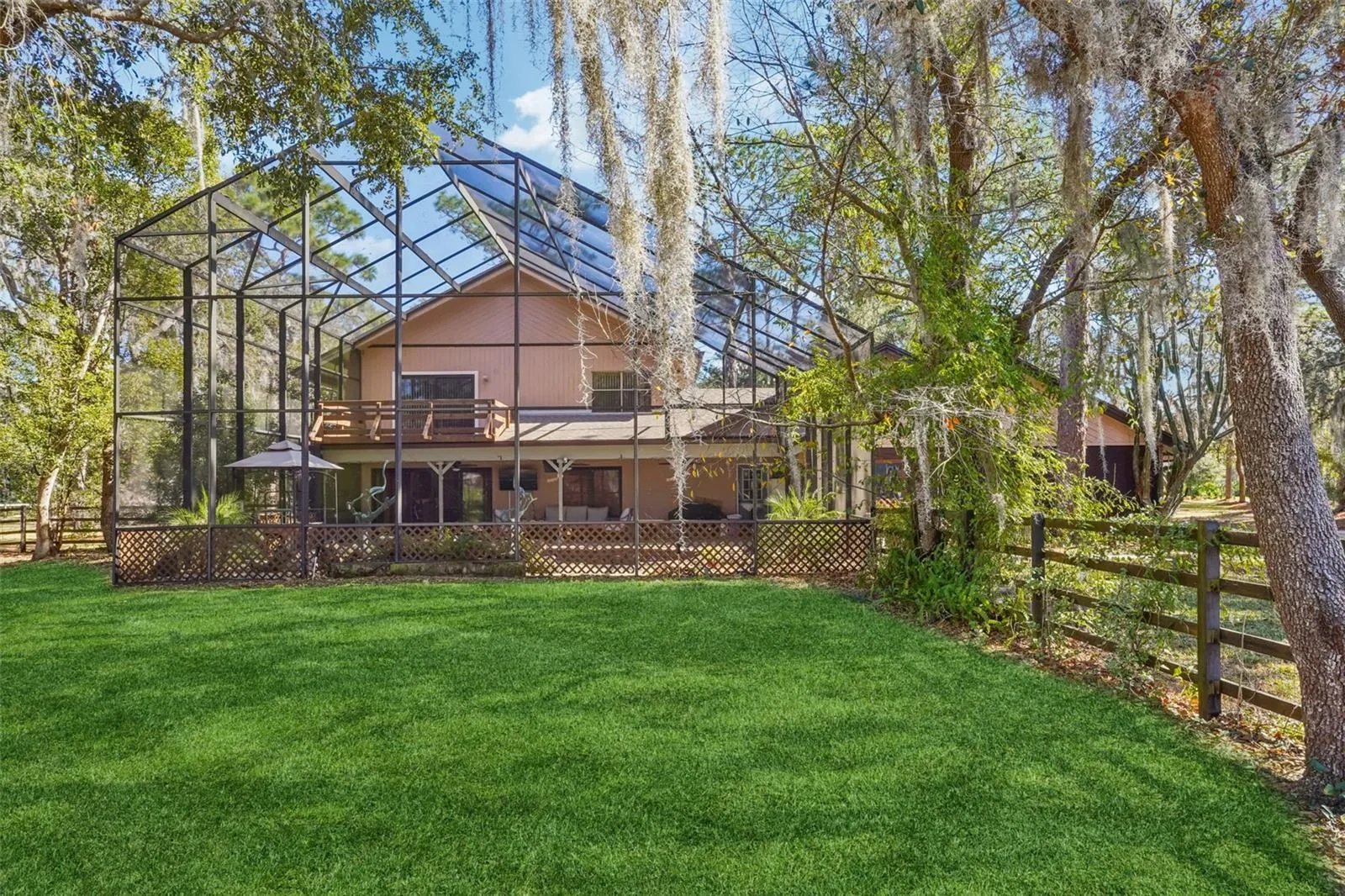 Fenced yard area