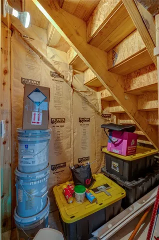Extra storage under stairs