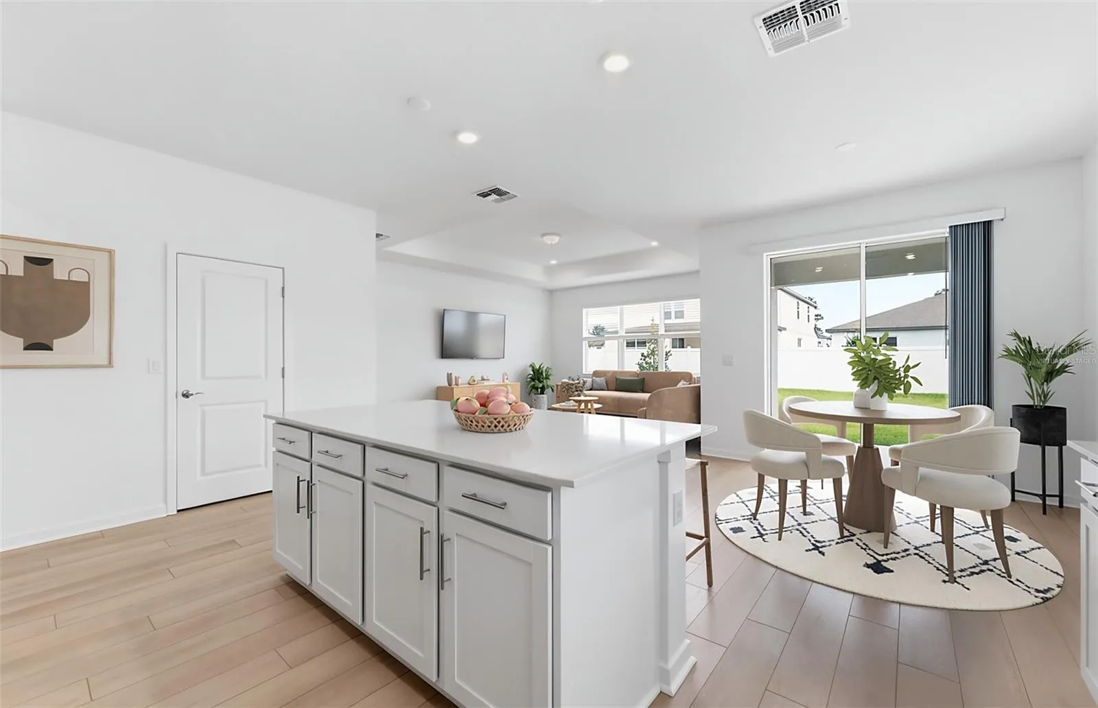 Virtually Staged - Open Kitchen to Cafe to Gathering Room