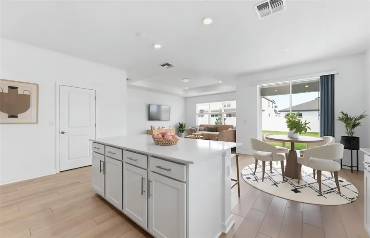 Virtually Staged - Open Kitchen to Cafe to Gathering Room