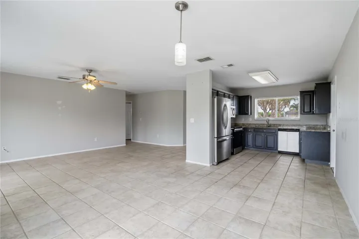 Living room and Kitchen
