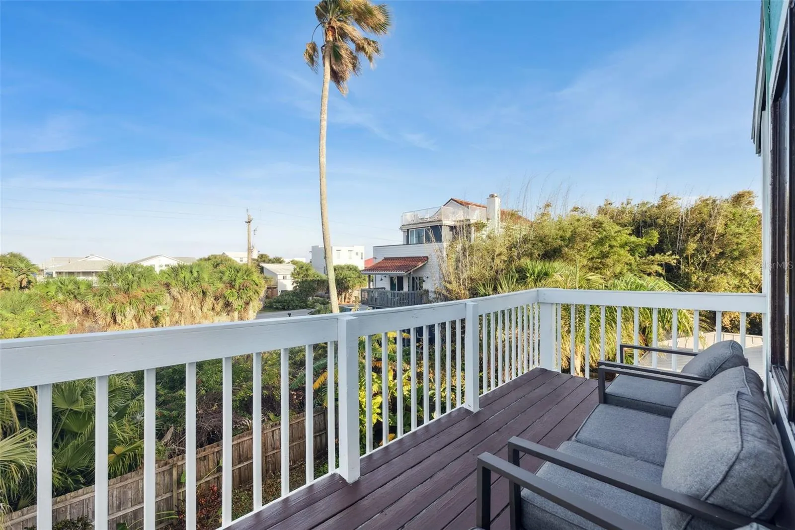 Third floor balcony with tree top views